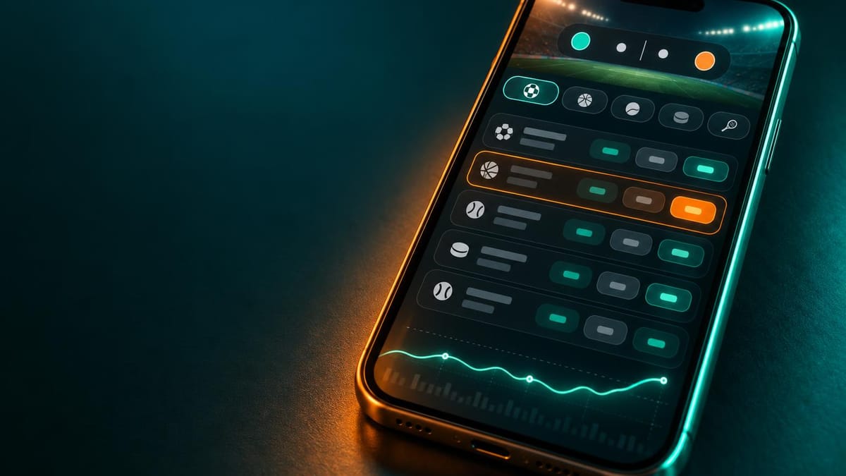 Tela de apostas ao vivo na Betão com odds em tempo real e filtros por esporte